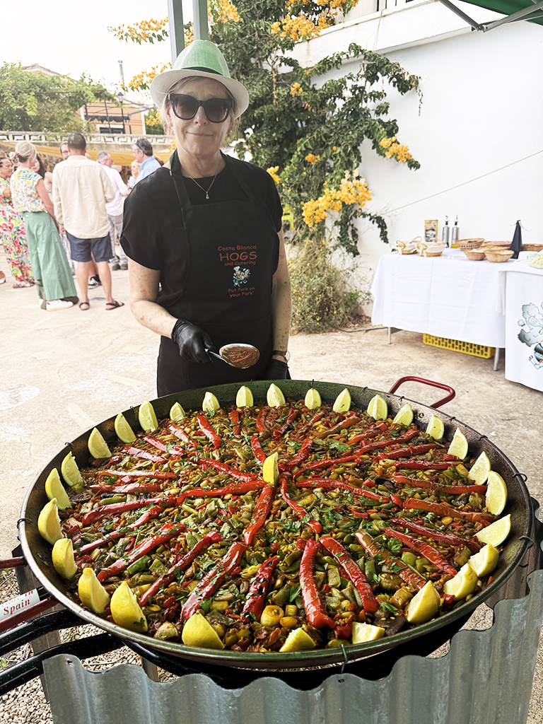 A fabulous authentic Spanish paella cooked from fresh on site.